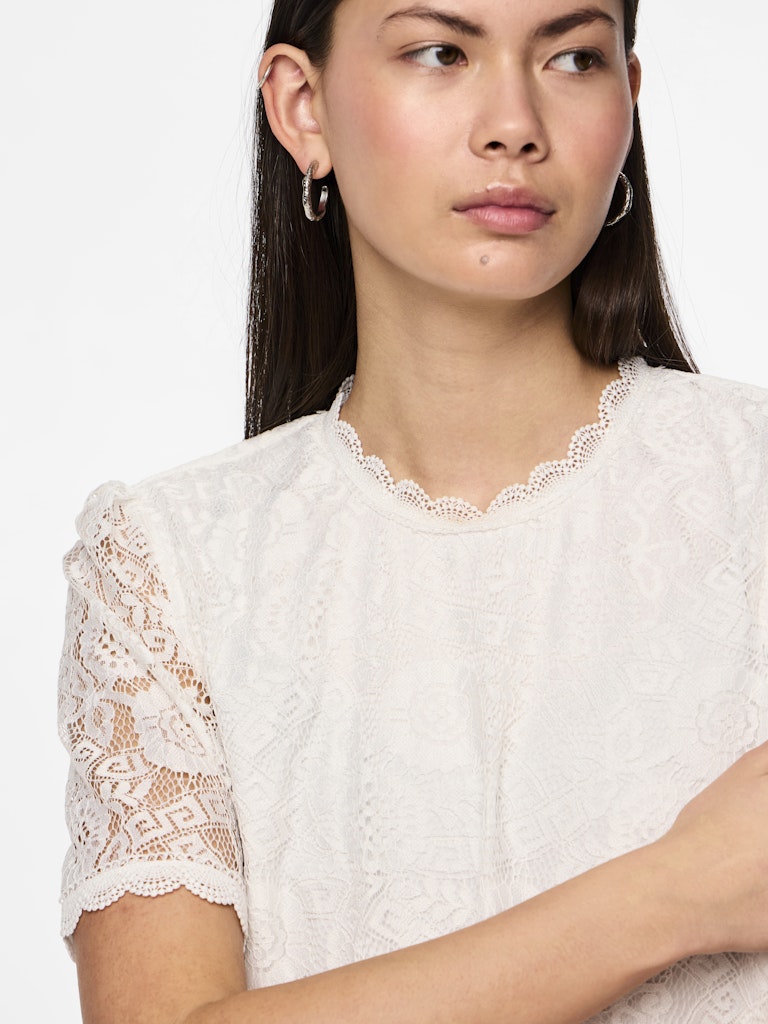 PCOLLINE SS LACE TOP NOOS Pusero