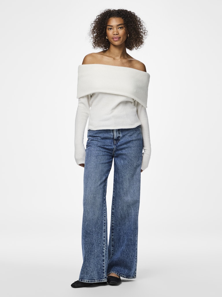 PCRIKO LS OFF SHOULDER KNIT BC Neulepaita