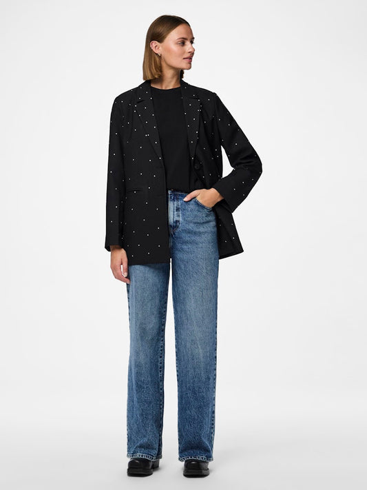 PCPEVA RHINESTONE LOOSE BLAZER Bleiseri