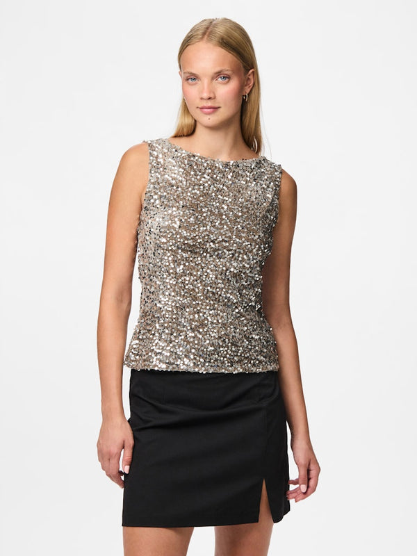 PCKAM TANK TOP JRS BC Paljettitoppi