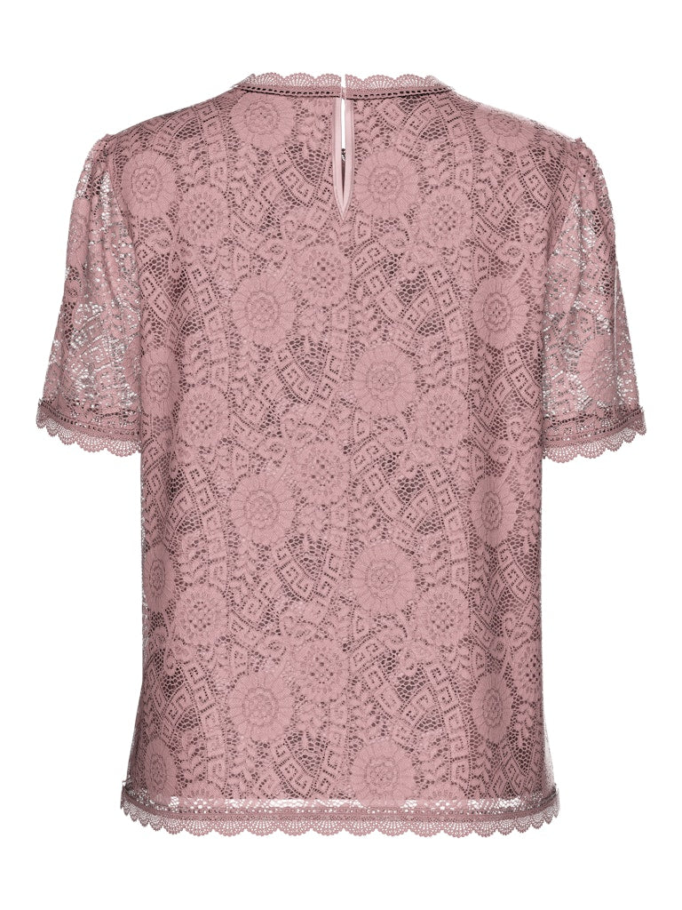 PCOLLINE SS LACE TOP NOOS Pusero