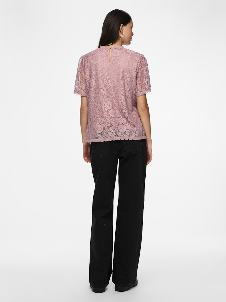 PCOLLINE SS LACE TOP NOOS Pusero