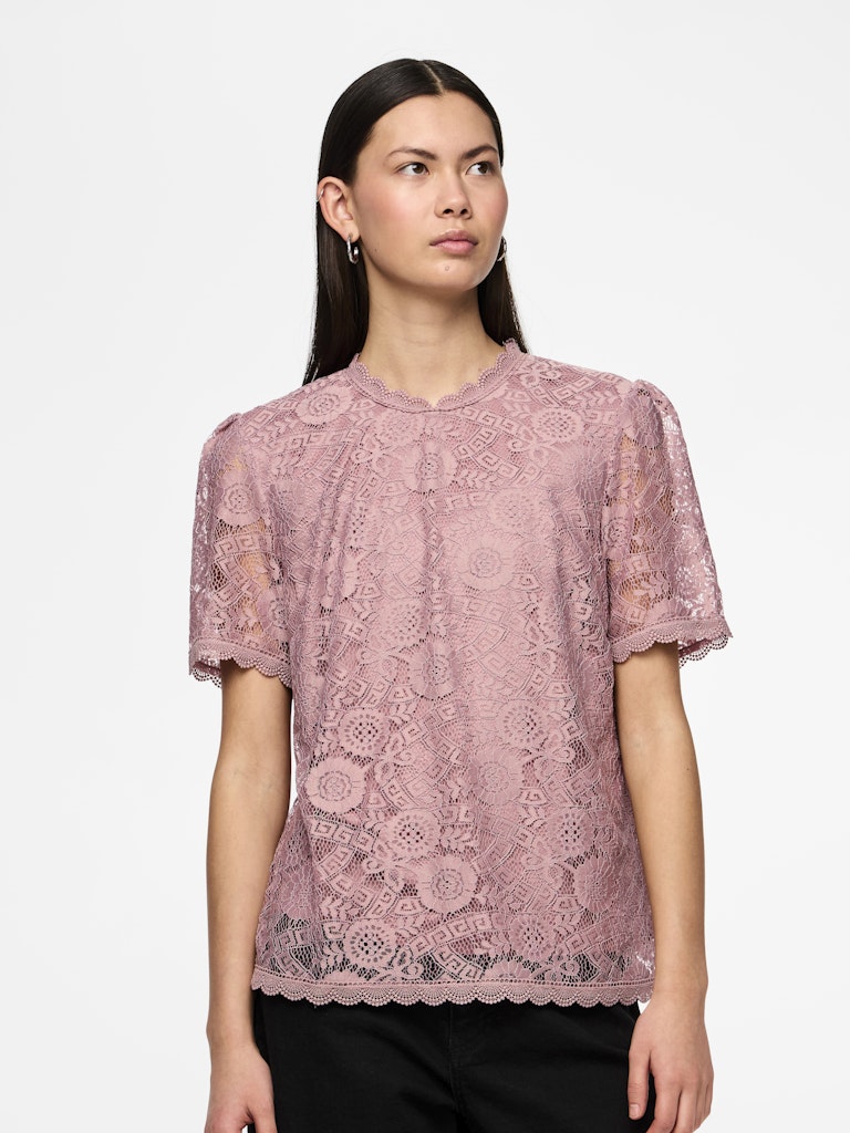 PCOLLINE SS LACE TOP NOOS Pusero