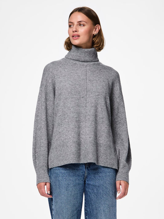 PCMALOU LS ROLLNECK KNIT NOOS BC Neulepusero