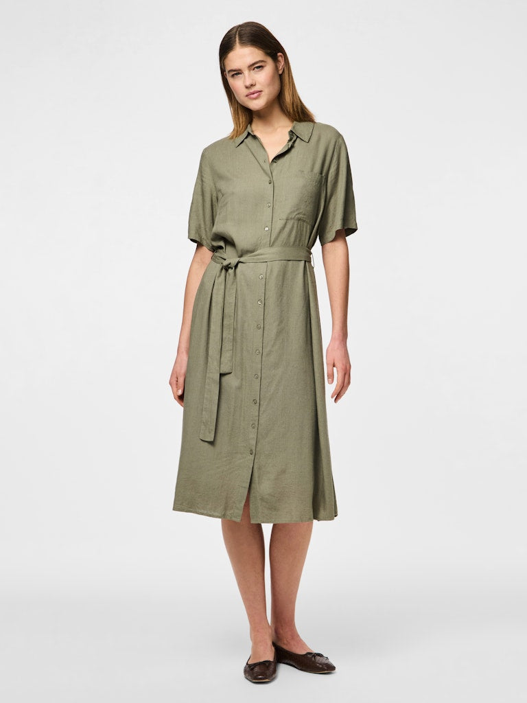 PCPIA2/4 MIDI SHIRT DRESSWVN NOOS Paitamekko