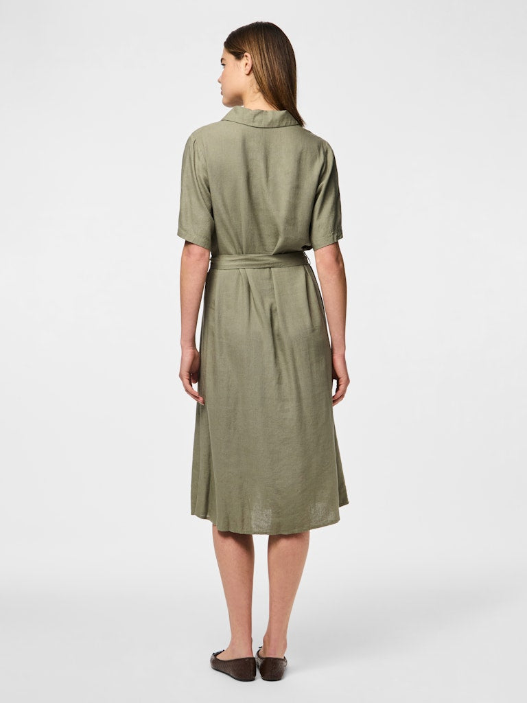 PCPIA2/4 MIDI SHIRT DRESSWVN NOOS Paitamekko