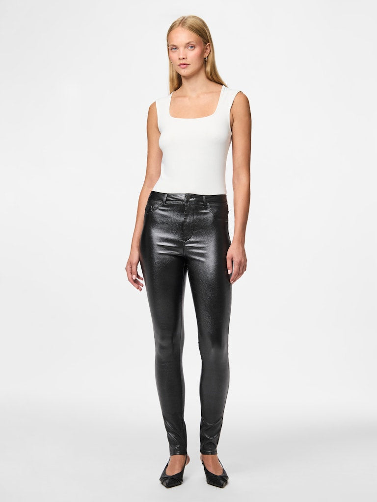 PCHIGHSKIN WEAR GLITTER JEGGINGS housut