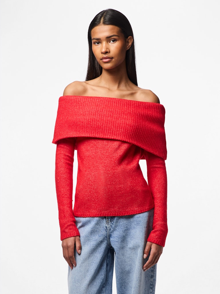 PCRIKO LS OFF SHOULDER KNIT BC Neulepaita