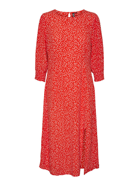 PCSUI 3/4 SLEVE MIDI DRESS Mekko