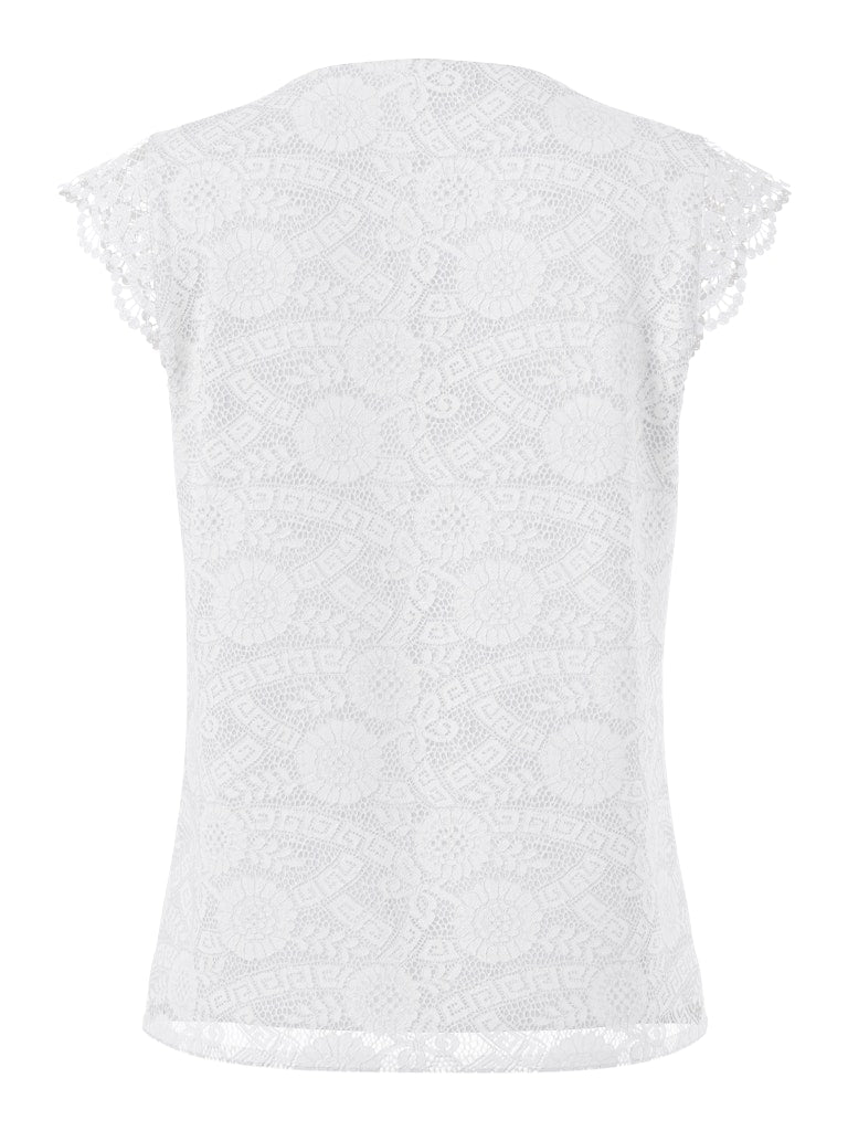 PCOLLINE SL LACE V-NECK TOP WVN NOOS Pusero