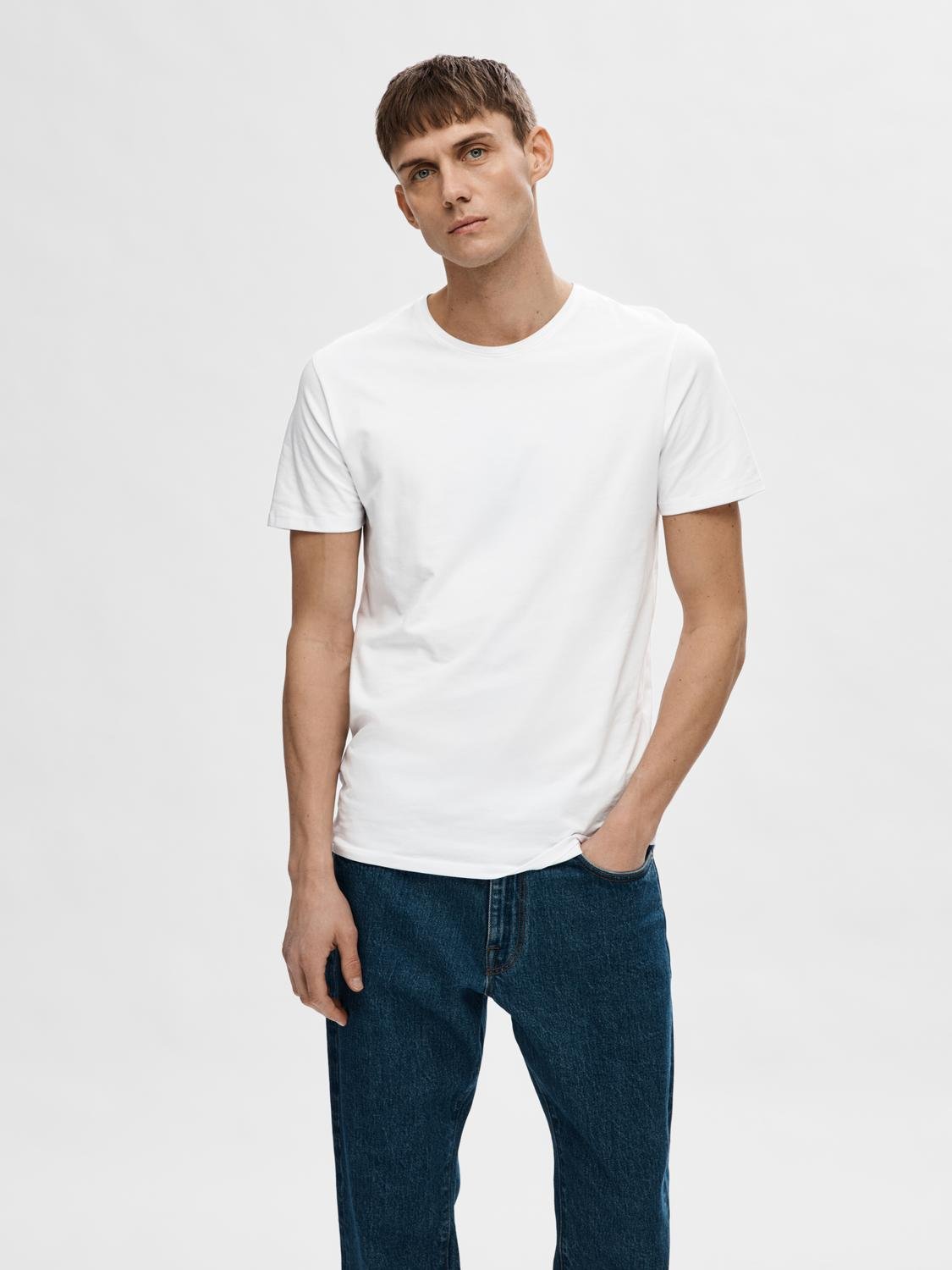 SLHNEWPIMA SS O-NECK TEE B T-paita