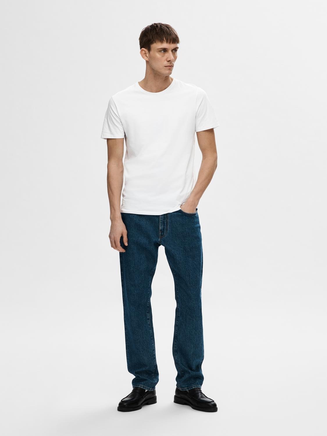 SLHNEWPIMA SS O-NECK TEE B T-paita