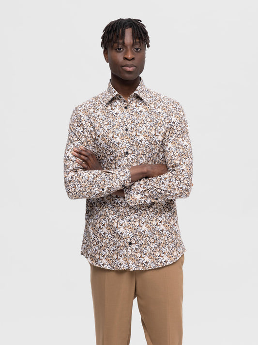 SLHSLIM-ETHAN-AOP SHIRT LS Kauluspaita