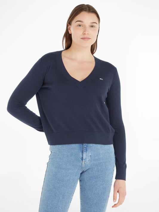 TJW ESSENTIAL V-NECK SWEATER Neule