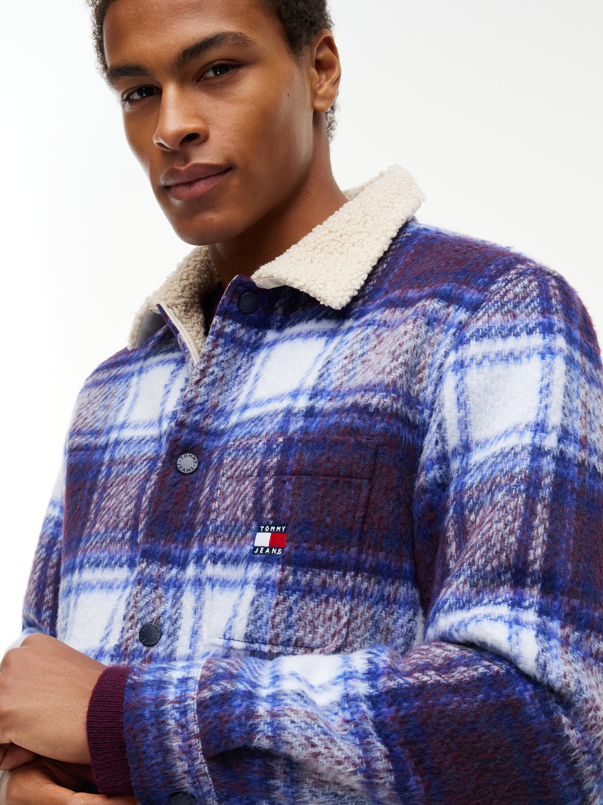 TJM TEDDY COLLAR BRUSHED SHACKET Takki