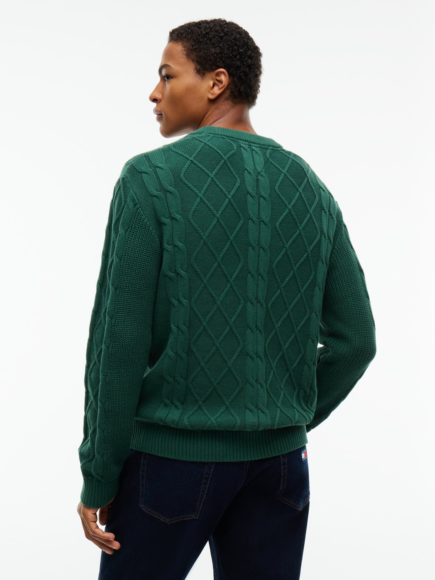 TJM REG CABLE KNIT SWEATER Neule
