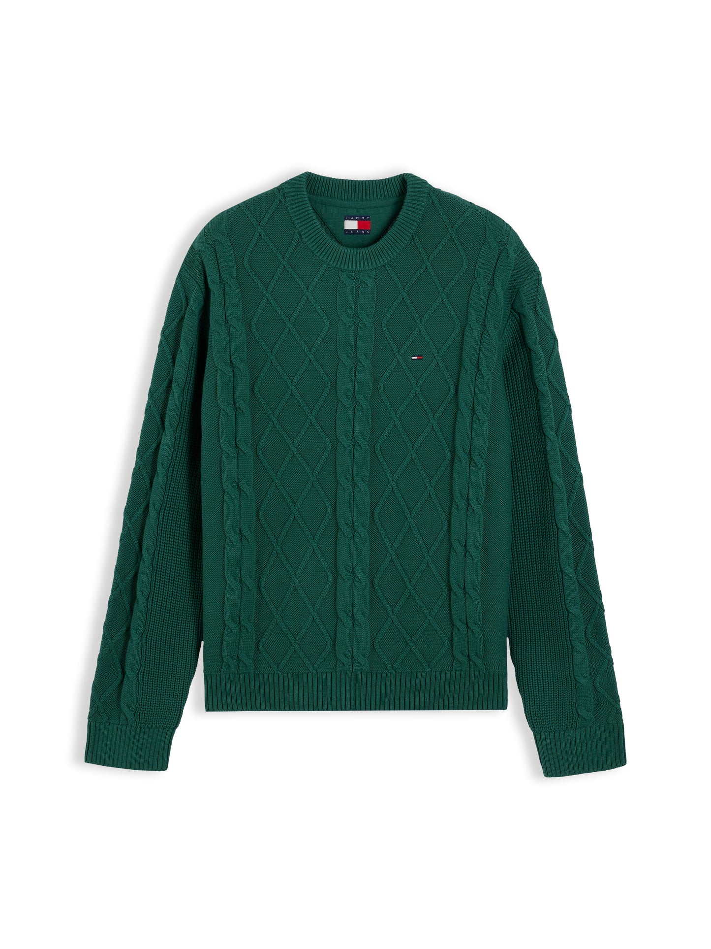 TJM REG CABLE KNIT SWEATER Neule