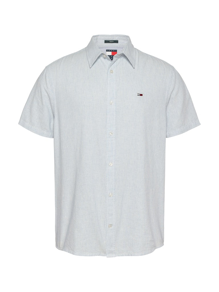 TJM REG LINEN BLEND STP SS SHIRT Paita