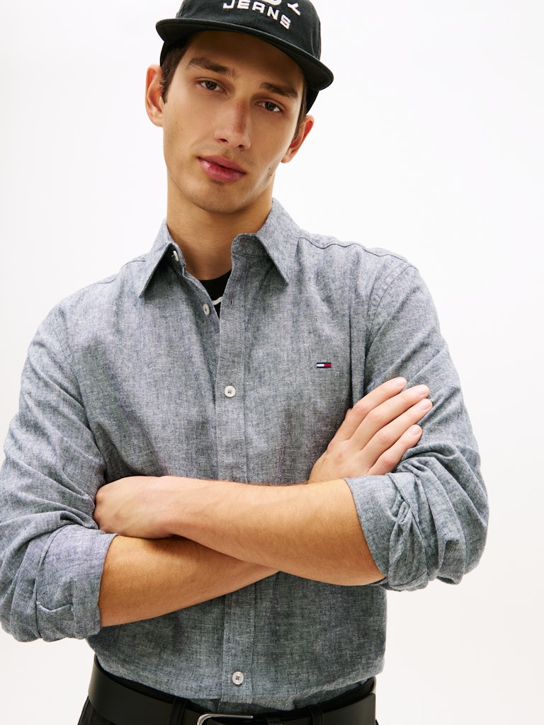 TJM REG LINEN BLEND SHIRT EXT Kauluspaita