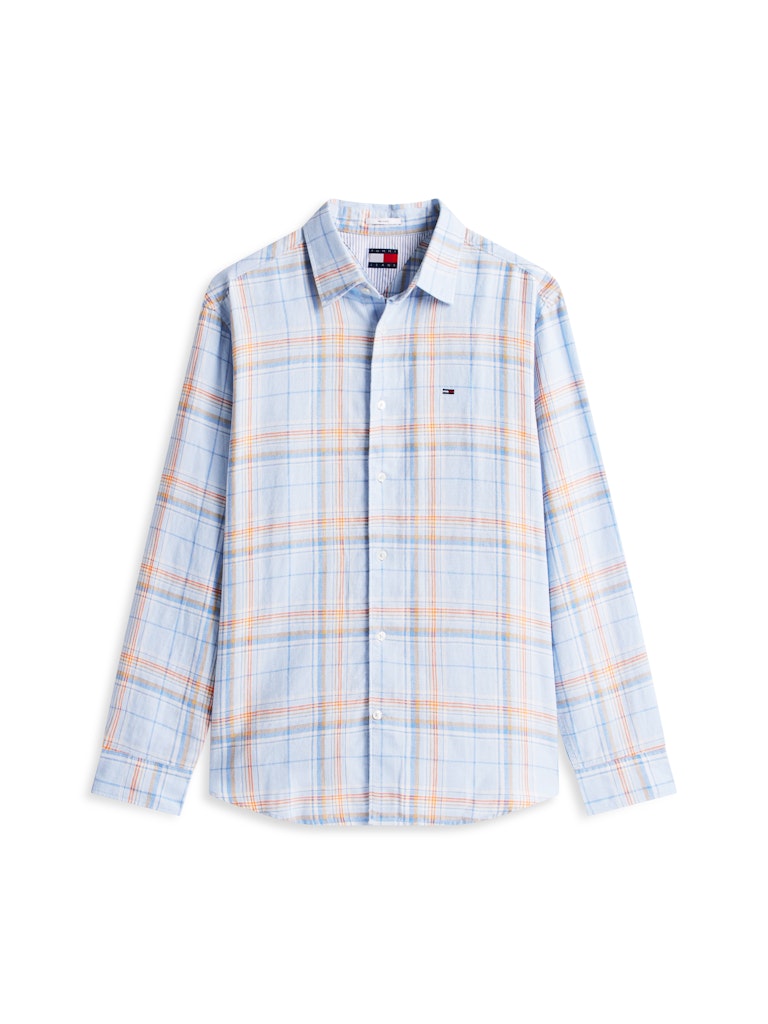 TJM RLX LINEN BLEND CHECK SHIRT Kauluspaita