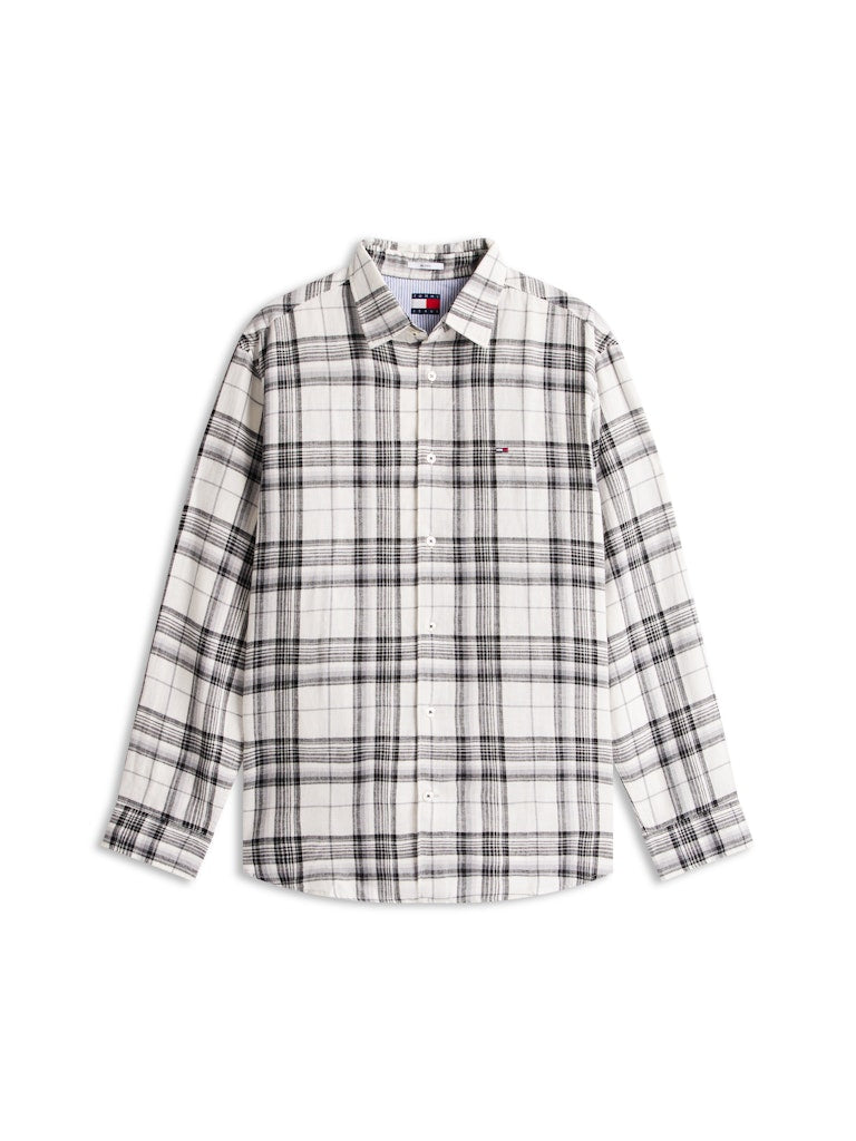 TJM RLX LINEN BLEND CHECK SHIRT Kauluspaita
