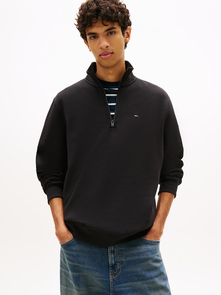 TJM REG FLEECE 1/4ZIP MOCK NECK Collegepaita
