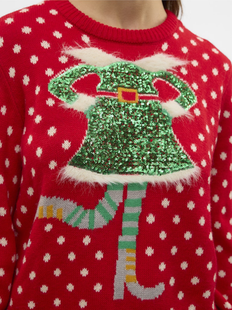 VMSPARKLE ELFIE LS O-NECK PULL. XMAS Jouluneule