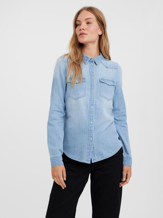 VMMARIA LS DENIM SLIM SHIRT MIX NEW NOOS Paitapusero