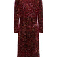 YASPINKO SEQUIN LS MIDI DRESS-SHOW Mekko