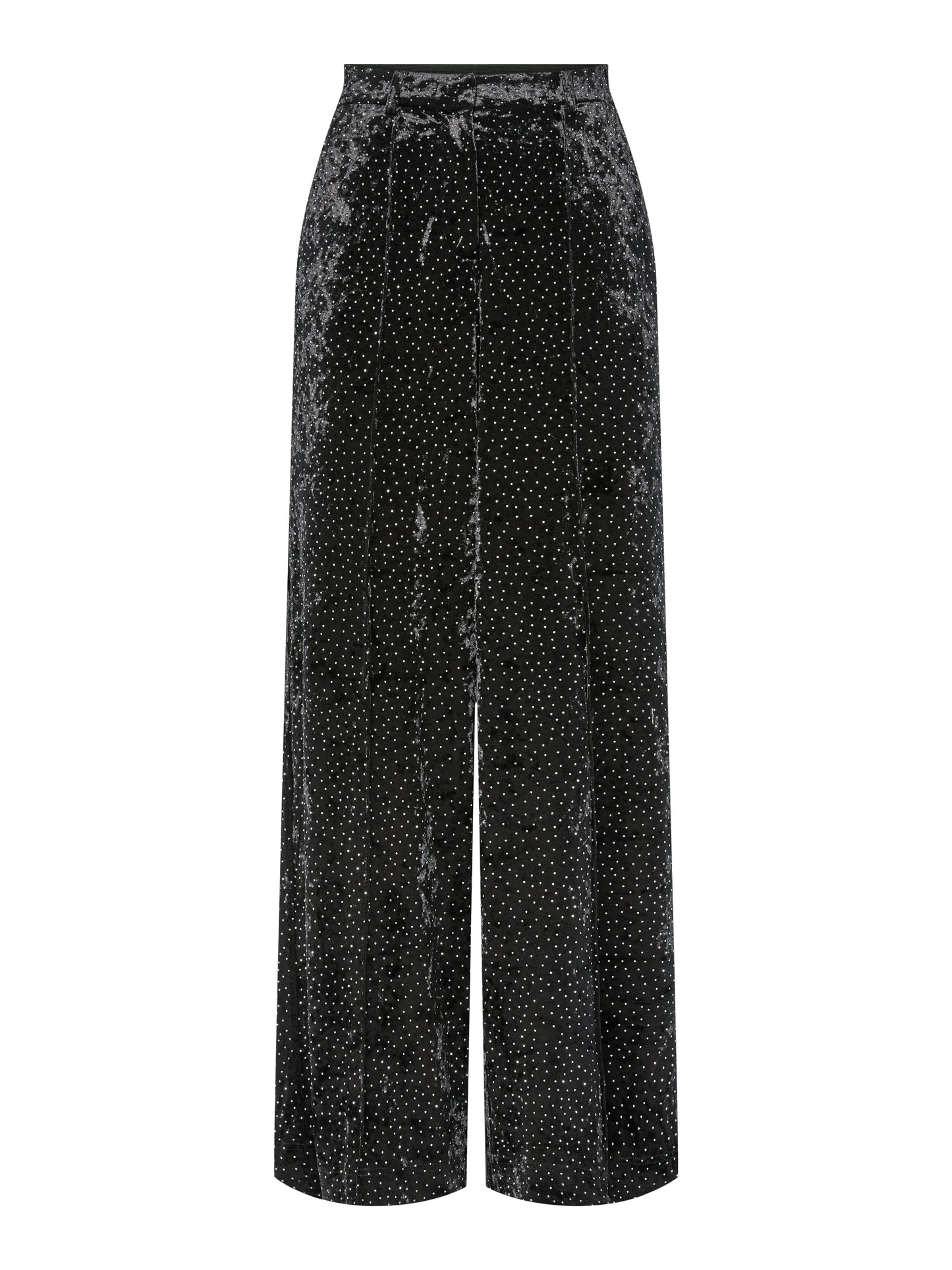 YASTILLIA HW VELVET WIDE PANT - SHOW Housut