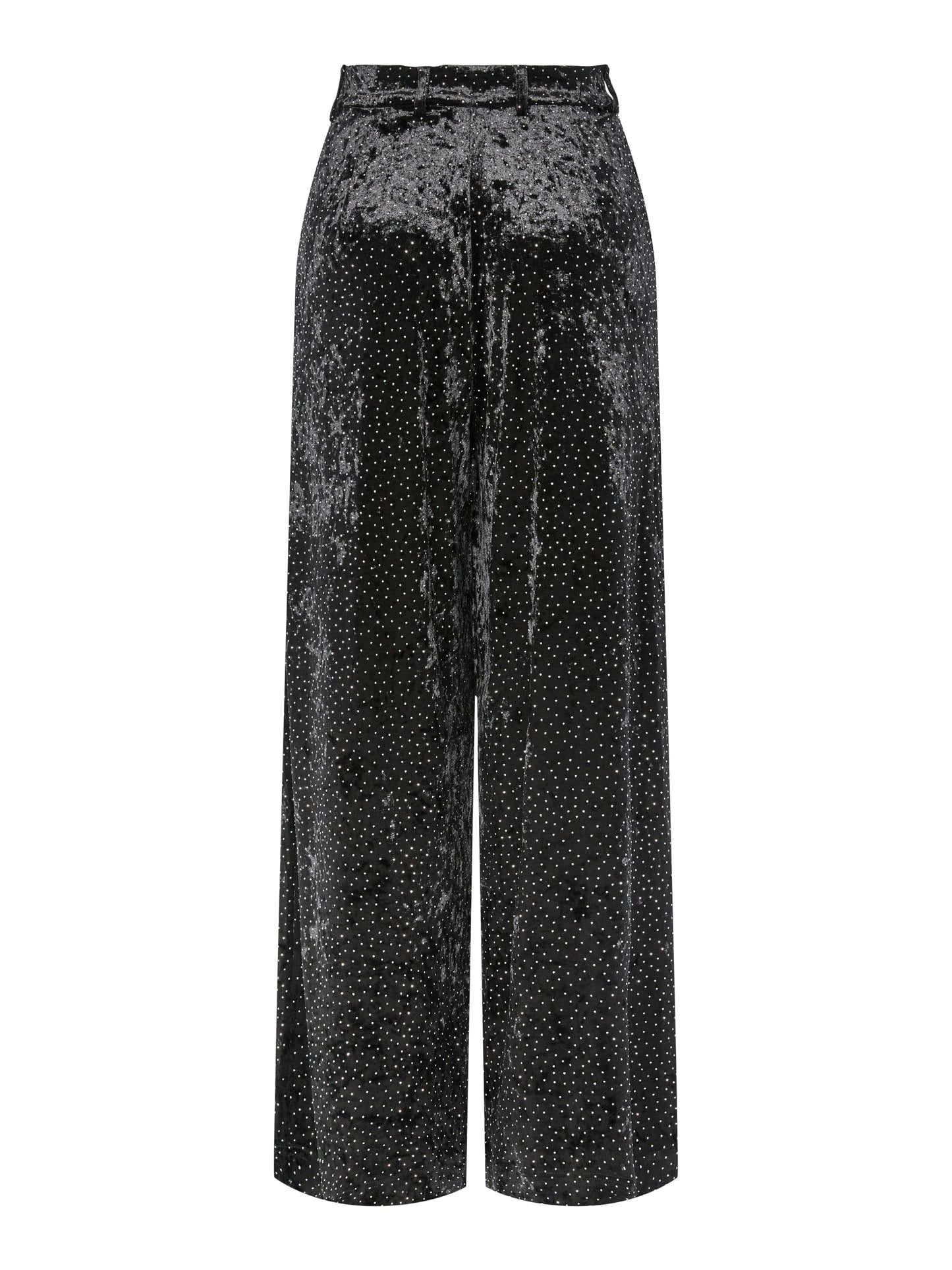 YASTILLIA HW VELVET WIDE PANT - SHOW Housut