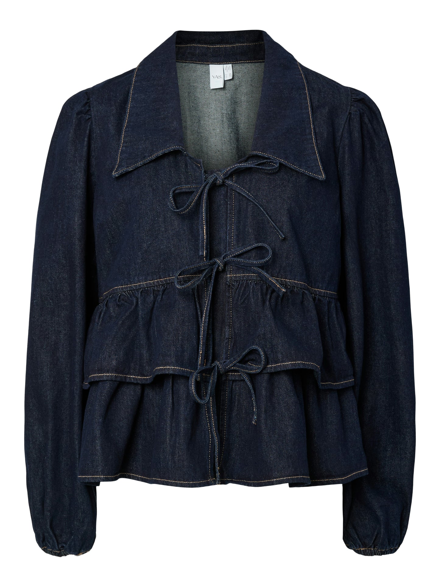 YASCELINA DENIM TIE TOP Farkkupaita