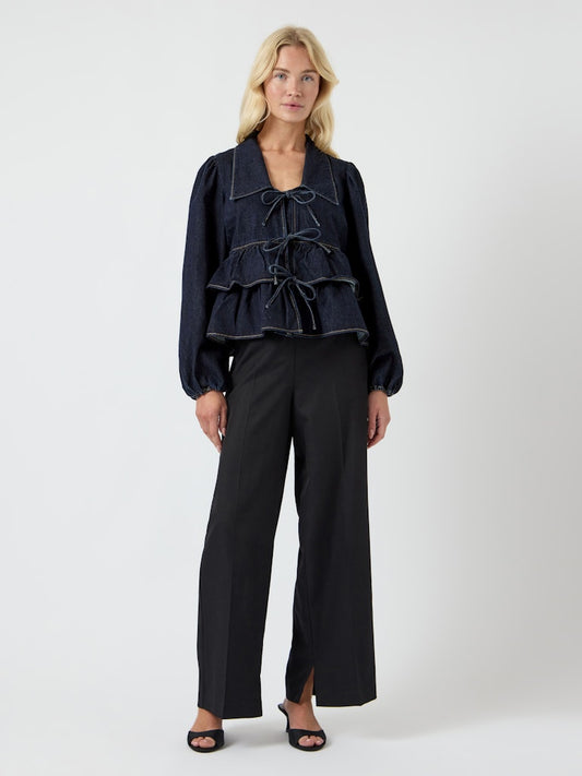 YASCELINA DENIM TIE TOP Farkkupaita