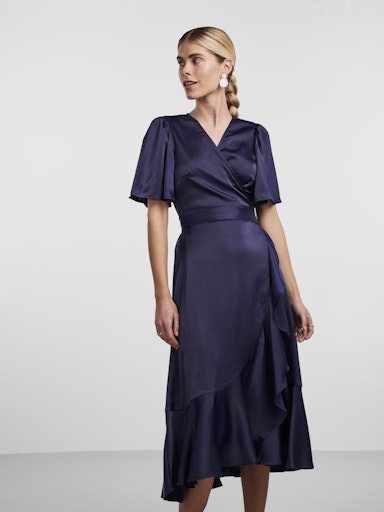 YASTHEA 2/4 MIDI WRAP DRESS NOOS