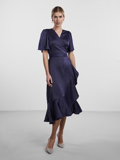 YASTHEA 2/4 MIDI WRAP DRESS NOOS