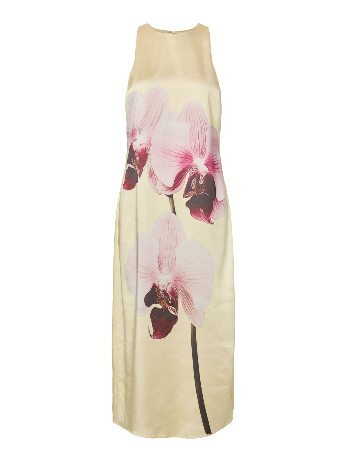 YASORCHIDA SATING LONG DRESS ANISE FLOWER-Mekko