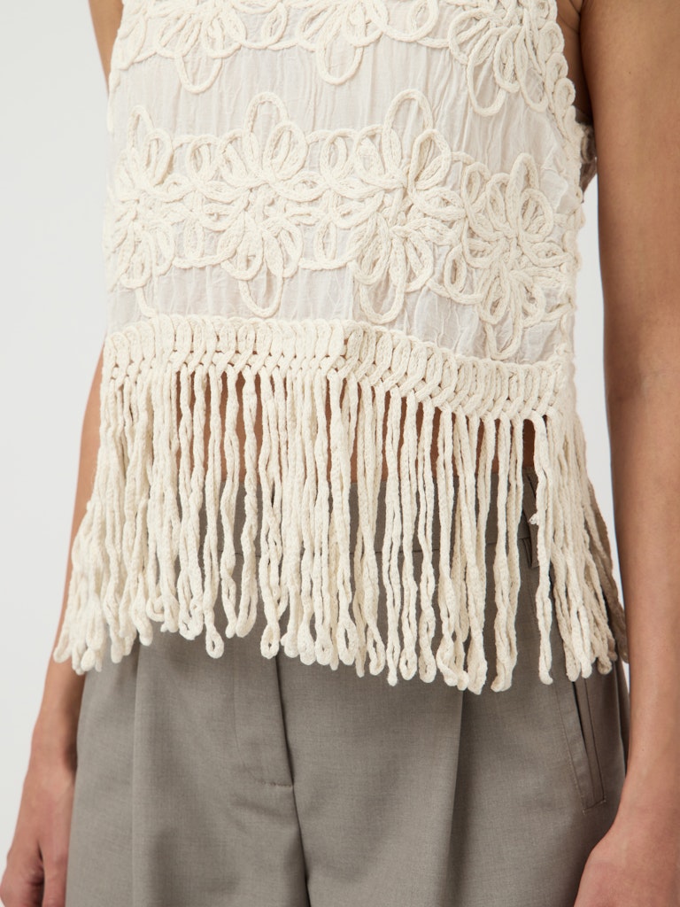 YASBERA SL CROCHET TOP S. - FEST Hapsutoppi