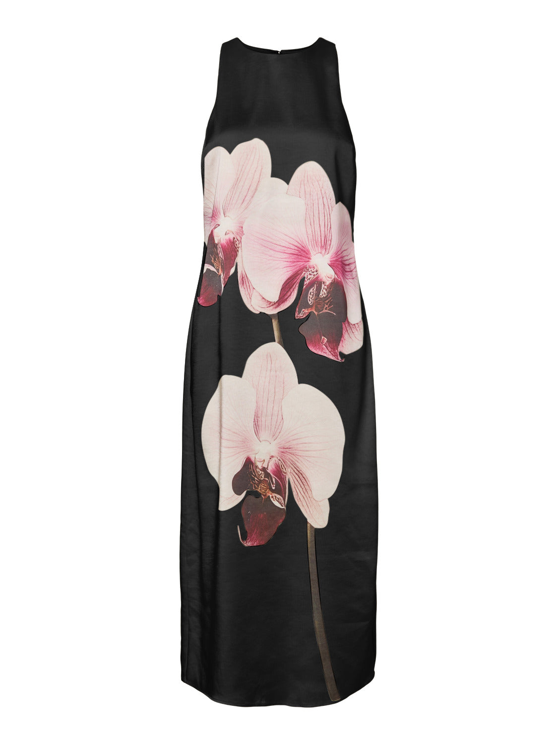 YASORCHIDA SATING LONG DRESS ANISE FLOWER-Mekko