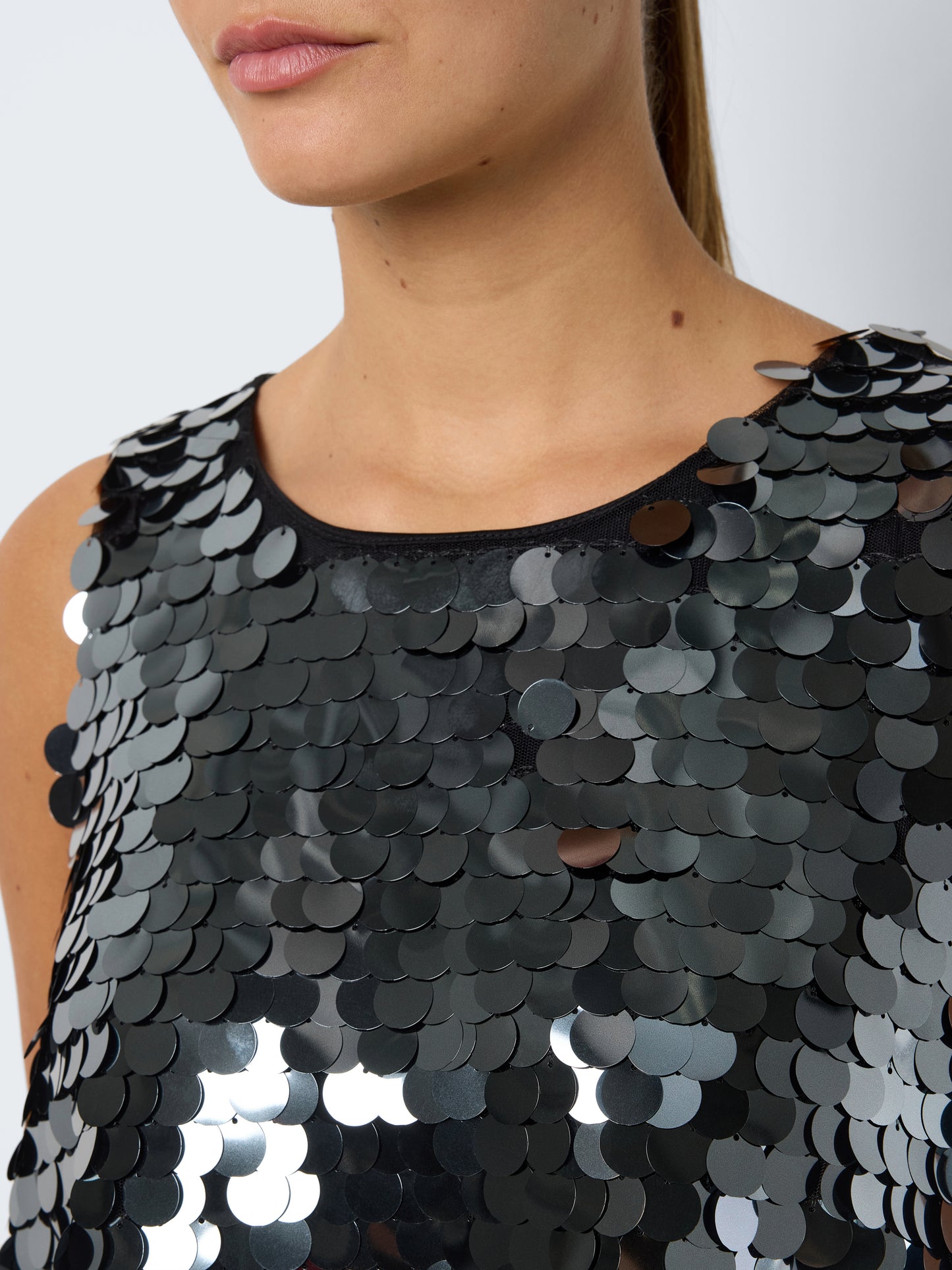 NMMILLE S/L BIG SEQUIN TOP WVN Toppi
