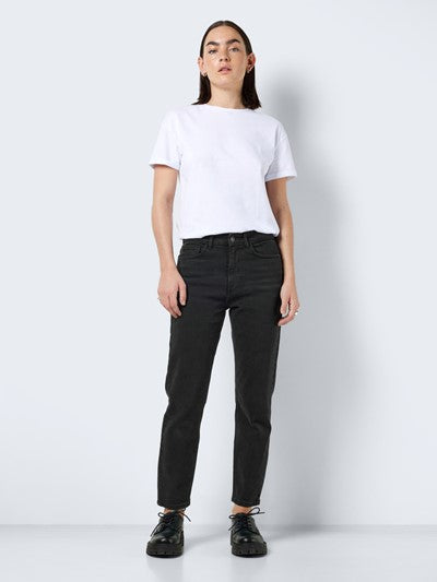 NMMONI HW STRAIGHT ANK BLACK JEANS Farkut