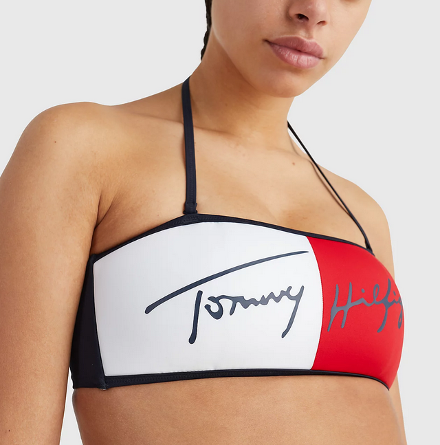 TOMMY HILFIGER FIXED BANDEAU Bikiniyläosa