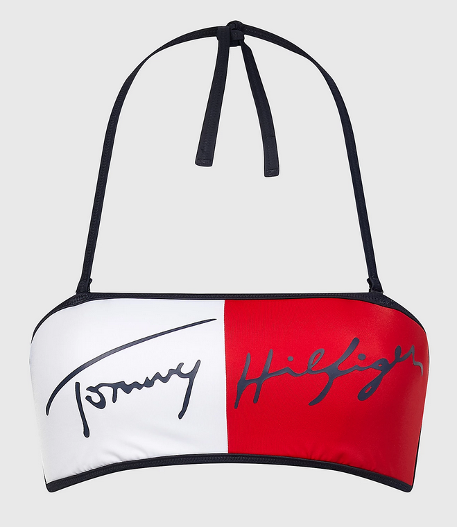 TOMMY HILFIGER FIXED BANDEAU Bikiniyläosa