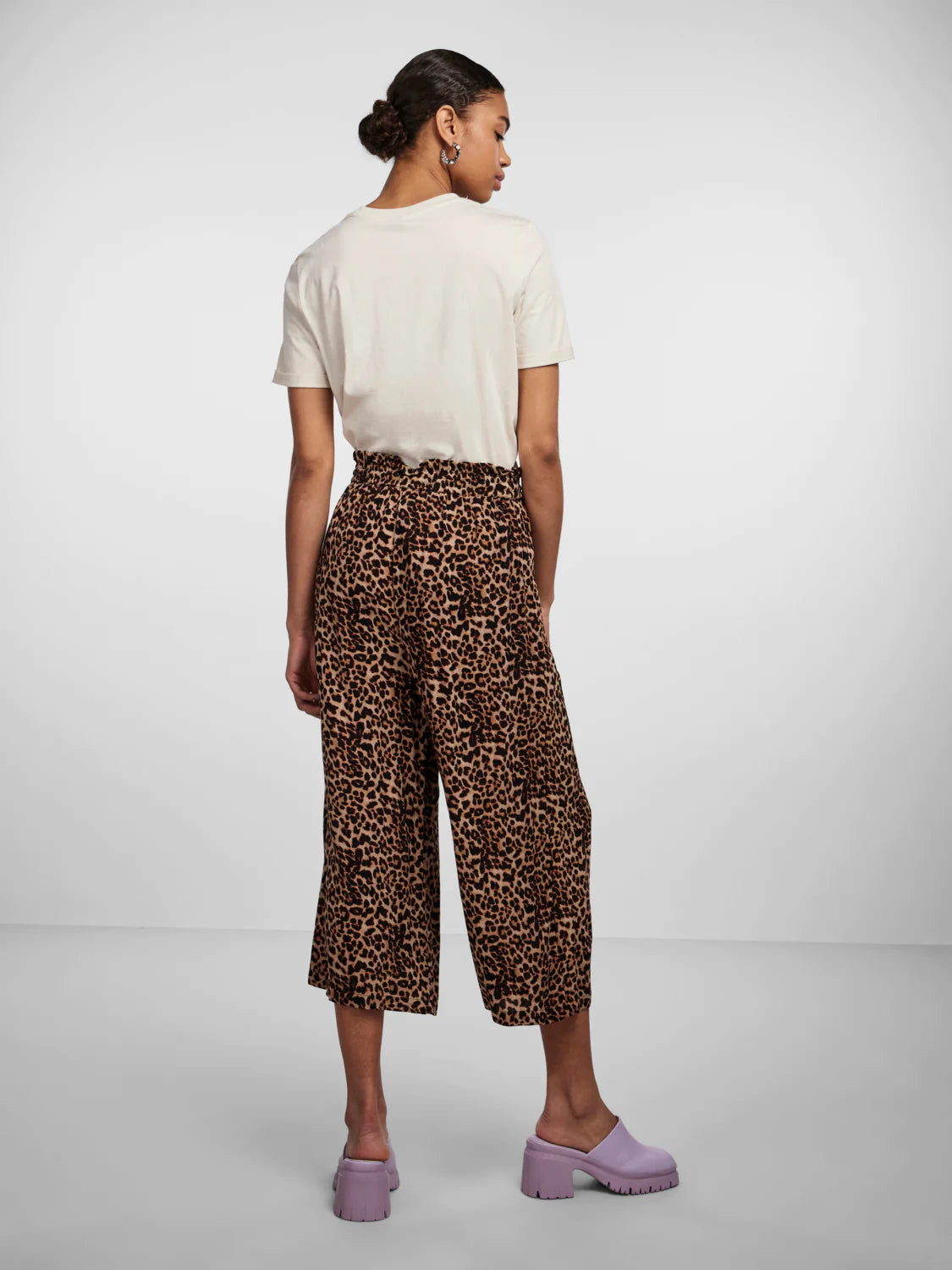 PCNYA HW TIE CULOTTE PANT Housut