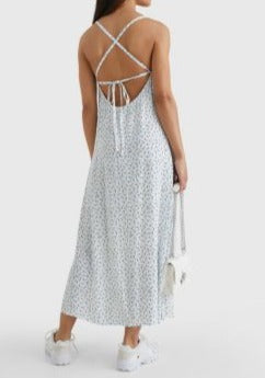 TJW PRINTED SIDE SLIT MIDI DRESS Mekko