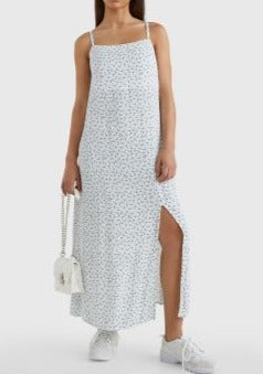 TJW PRINTED SIDE SLIT MIDI DRESS Mekko