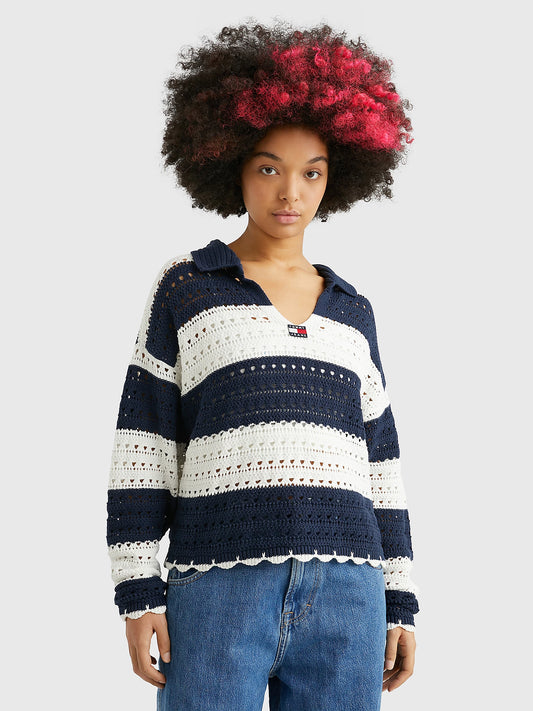 TJW SUMMER CROCHET SWEATER Neule