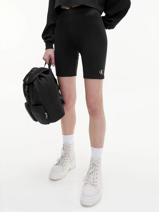 Calvin Klein Ribbed Cycling Shorts Black