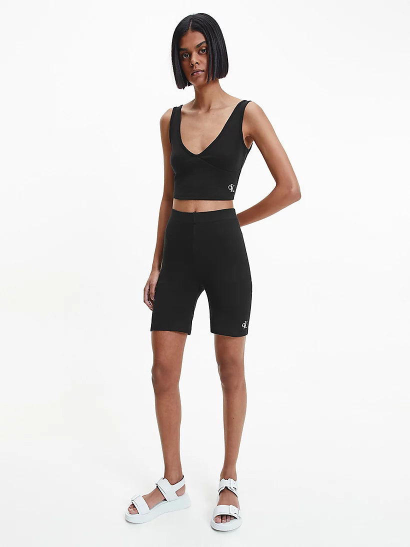 Calvin Klein Slim Cropped Ribbed Tank- toppi