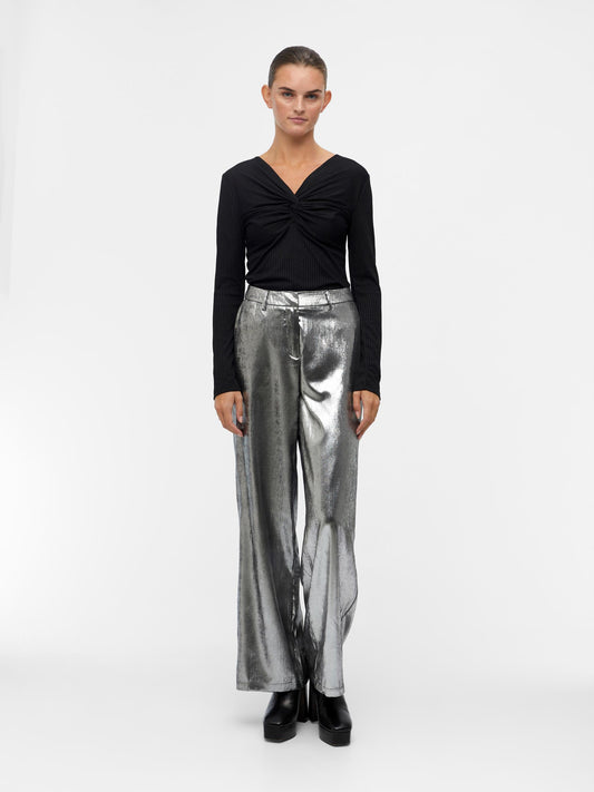 OBJUNA LISA WIDE PANTS AU 22 Housut