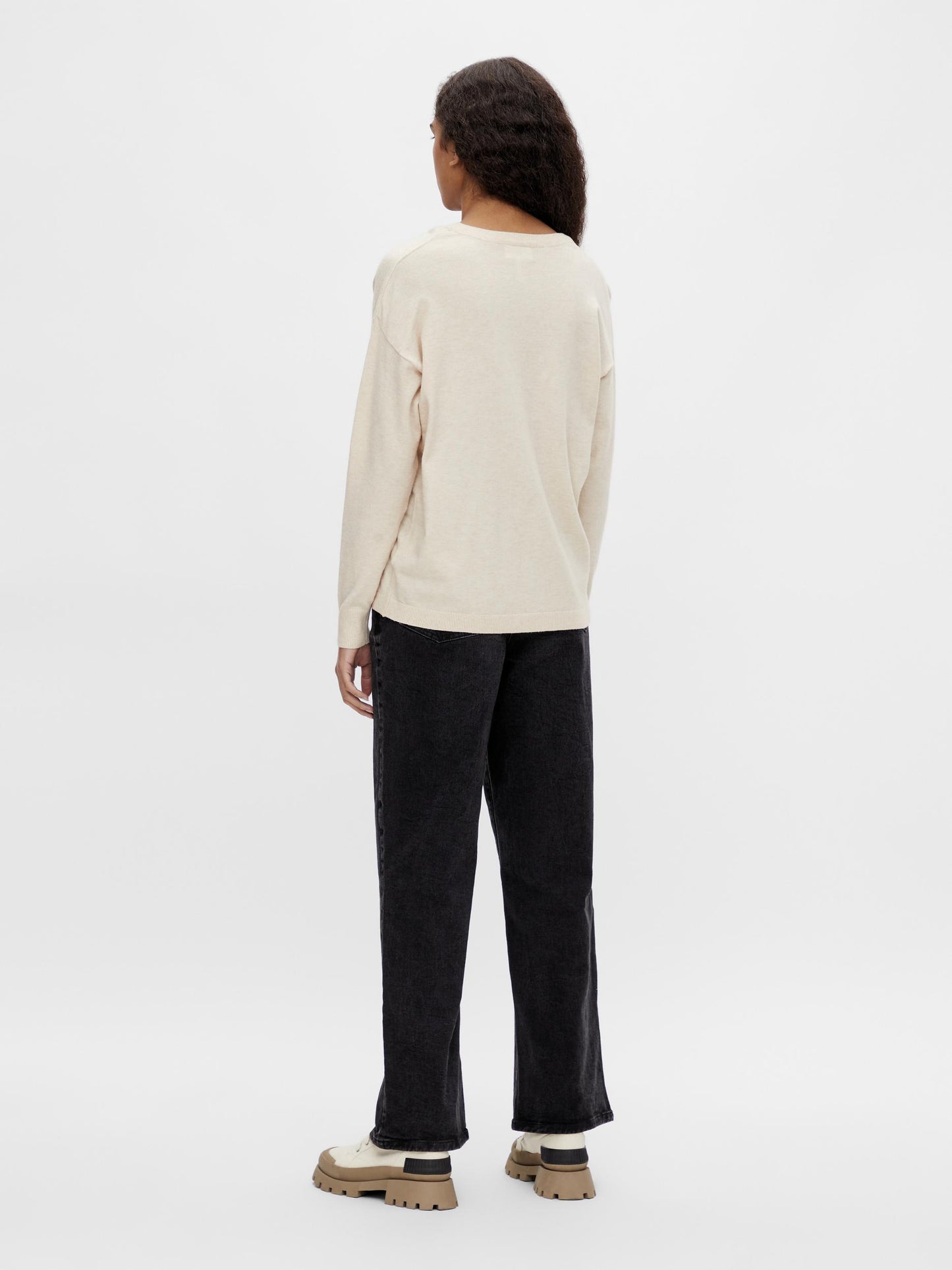 OBJTHESS L/S V-NECK KNIT PULLOVER NOOS Neule